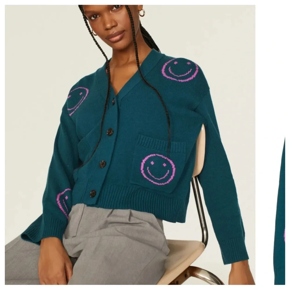 RAILS REESE CARDIGAN - FOREST SMILIES